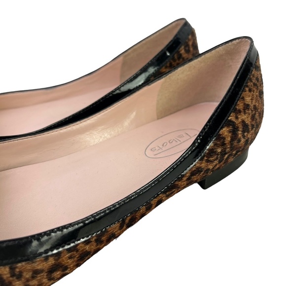 Talbots Women's Genuine Leather Calf Hair Fur Slip On Flats Leopard Shoes 8 AA - Picture 8 of 16